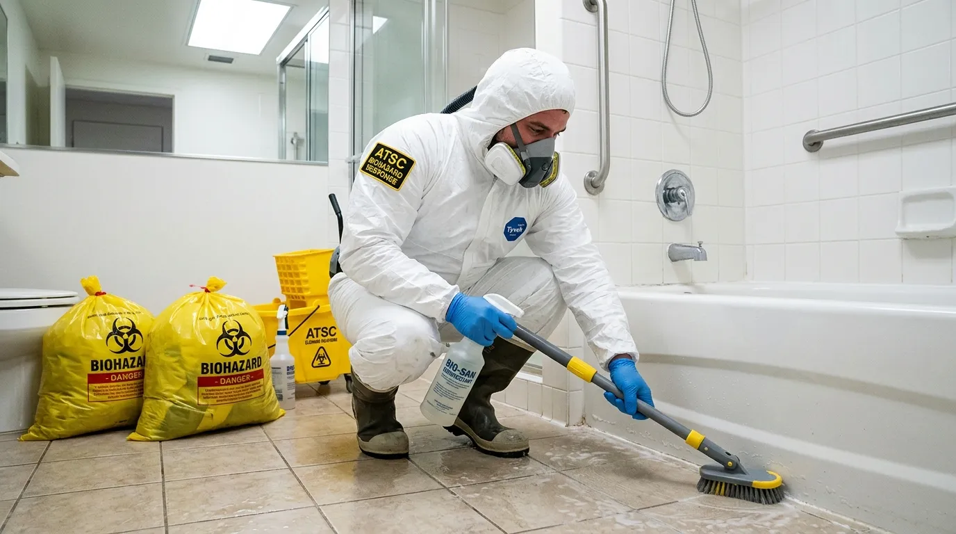 Decontamination equipment deployed for Blood Cleanup in Countryside